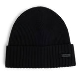 BOSS Herren Mütze, Schurwolle - Fati, Beanie, Rippstrick, One Size, einfarbig