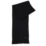 BOSS Herren Schal, Schurwolle - Albas, Strickschal, Fransen, 170x25cm, One Size