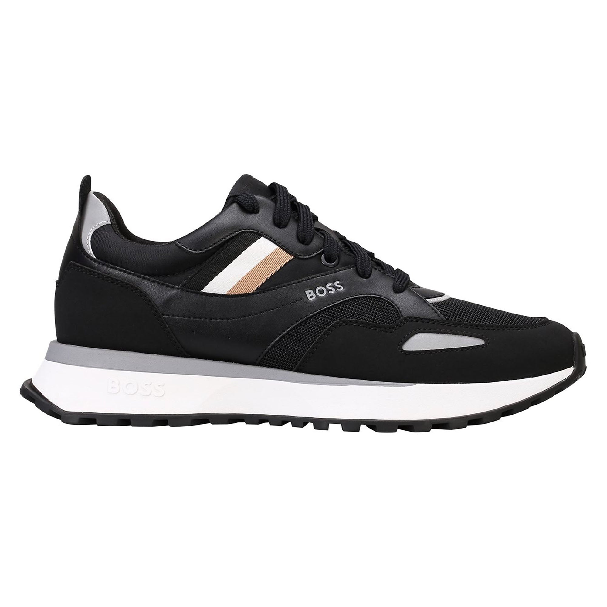 BOSS Herren Sneaker - Jonah Runn mx N, Turnschuh, Freizeit, Retro, Material-Mix