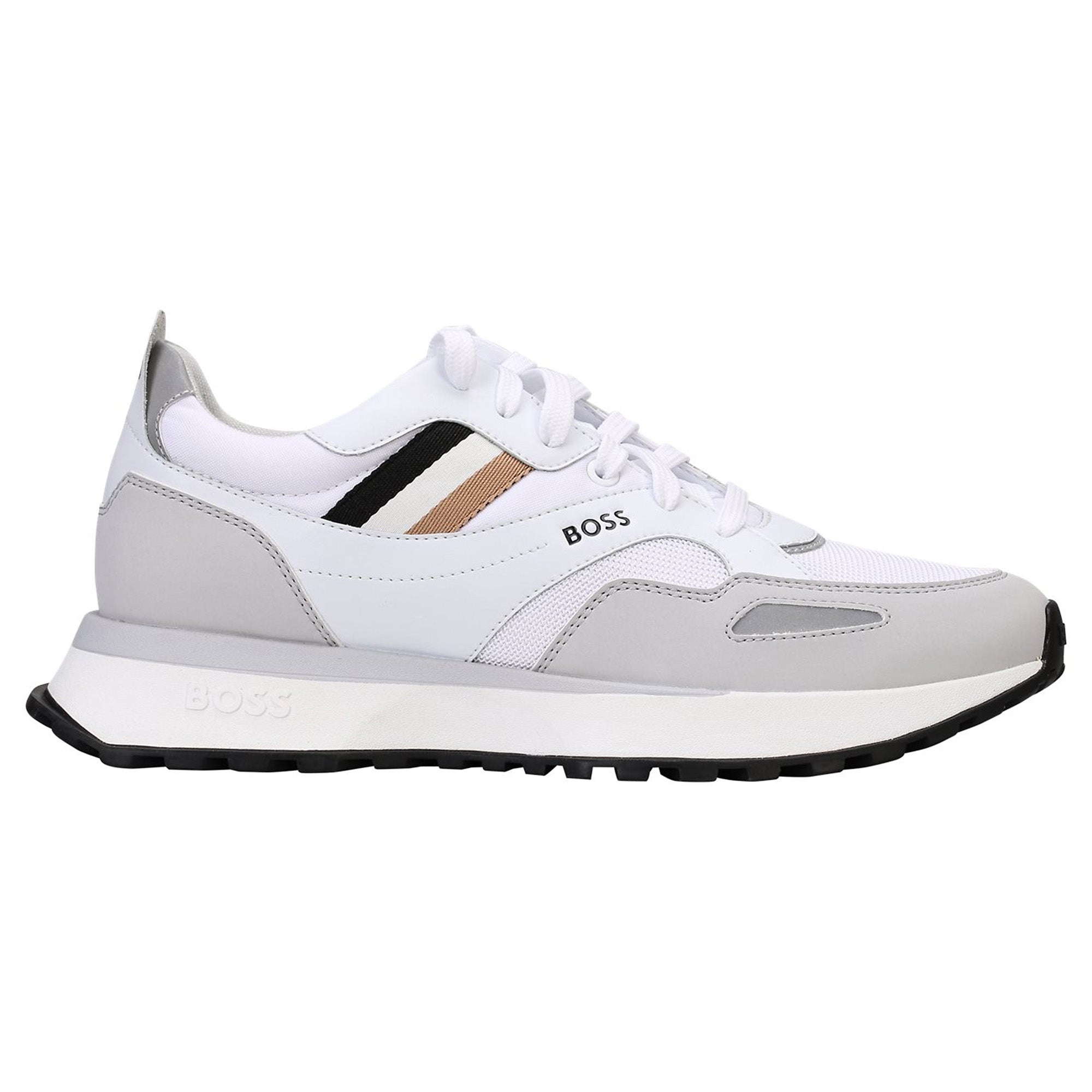 BOSS Herren Sneaker - Jonah Runn mx N, Turnschuh, Freizeit, Retro, Material-Mix
