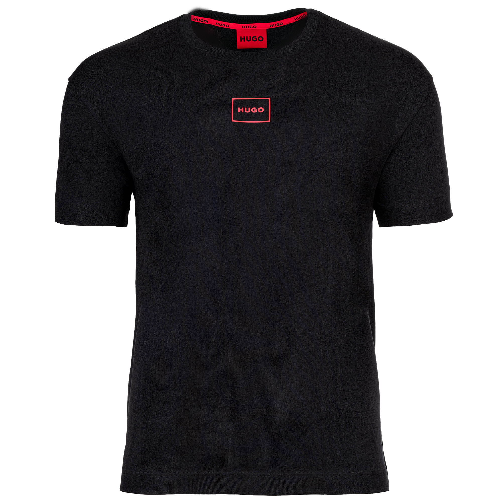 HUGO Herren T-Shirt - Laze, Rundhals, Kurzarm, Logo, Baumwollmischung
