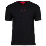 HUGO Herren T-Shirt - Laze, Rundhals, Kurzarm, Logo, Baumwollmischung