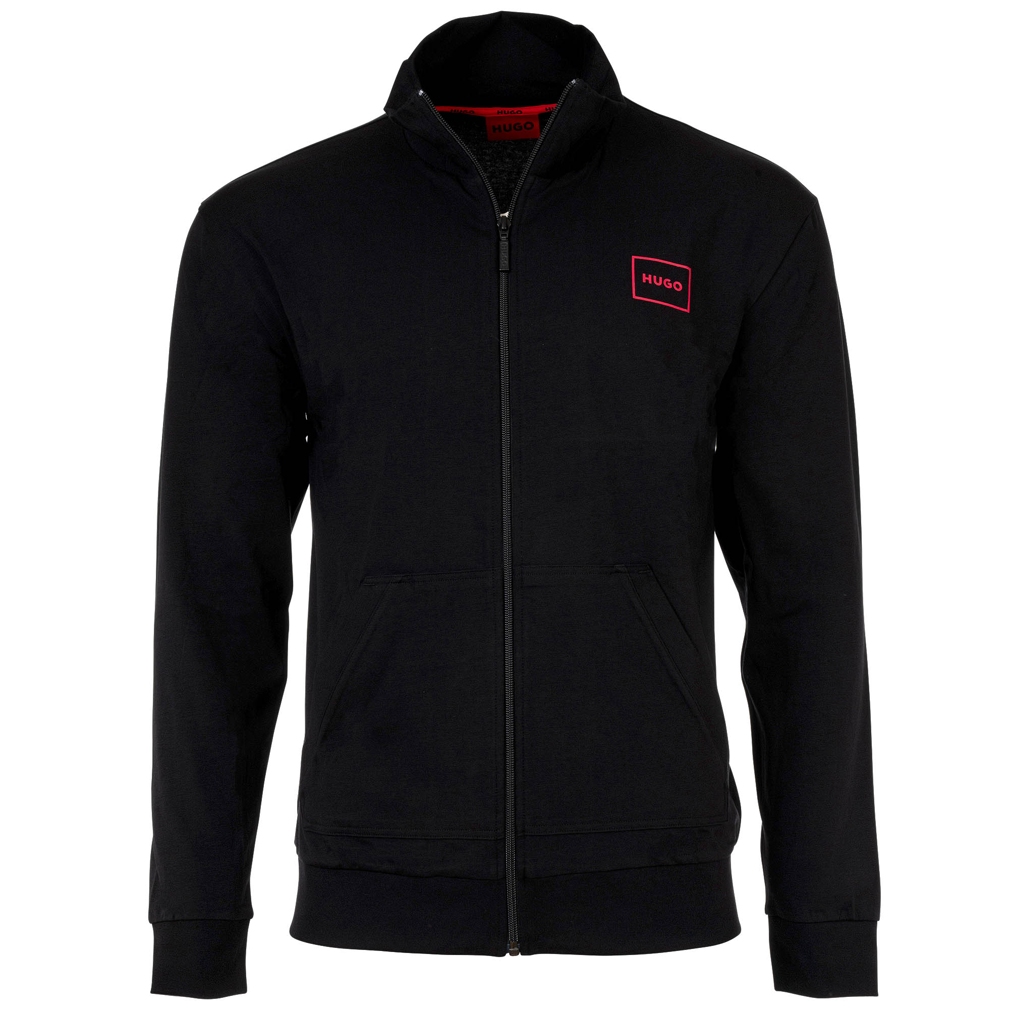 HUGO men's sweat jacket - Laze Zip Jacket, stand-up collar, zip, cotton stretch
