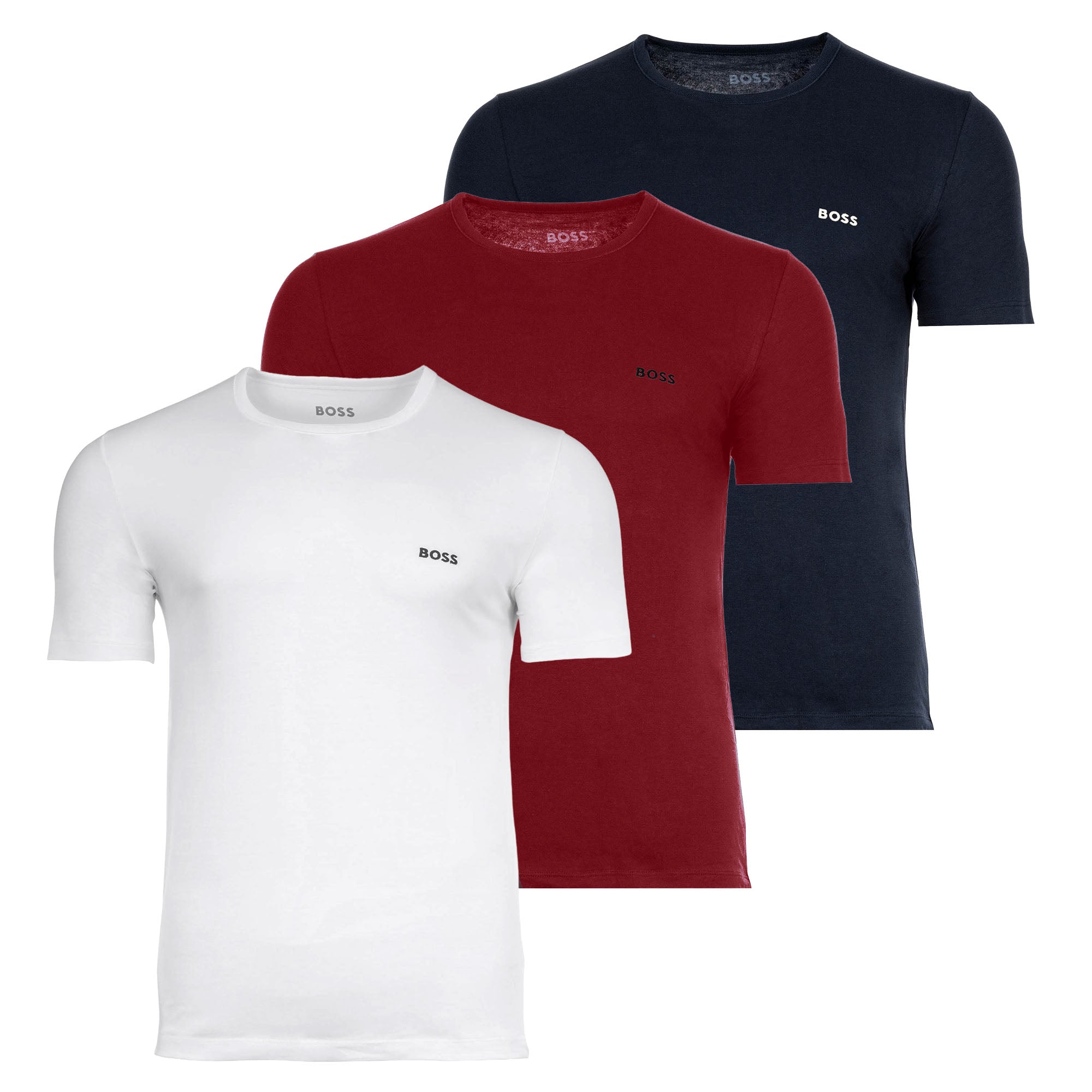BOSS Herren T-Shirt, 3er Pack - Classic, Rundhals, Kurzarm, Baumwolle