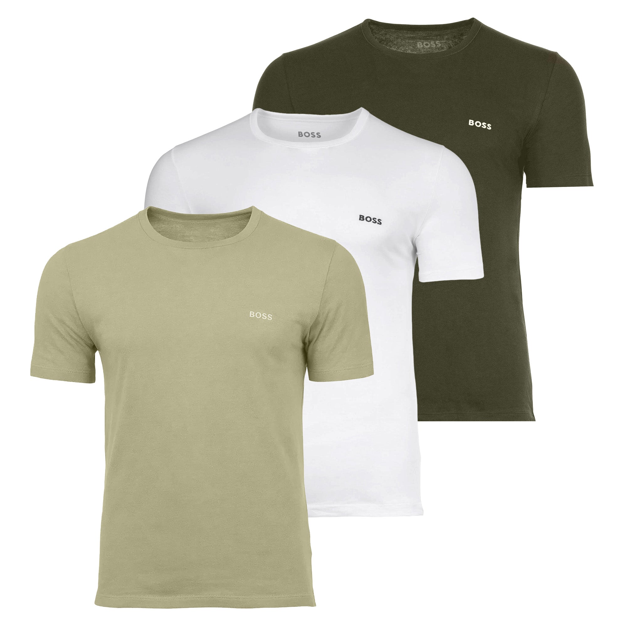 BOSS men's T-shirt, 3-pack - Classic, round neck, short sleeves, cotton