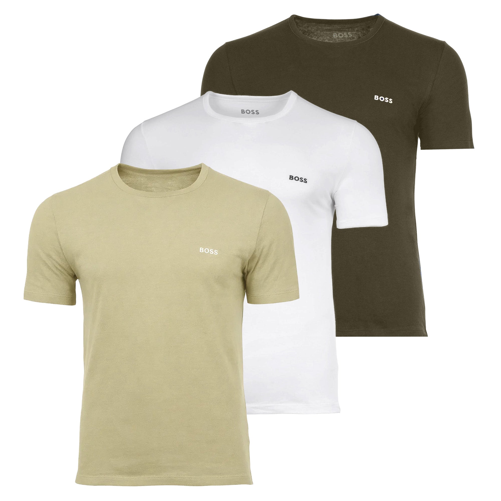 BOSS Herren T-Shirt, 3er Pack - Classic, Rundhals, Kurzarm, Baumwolle