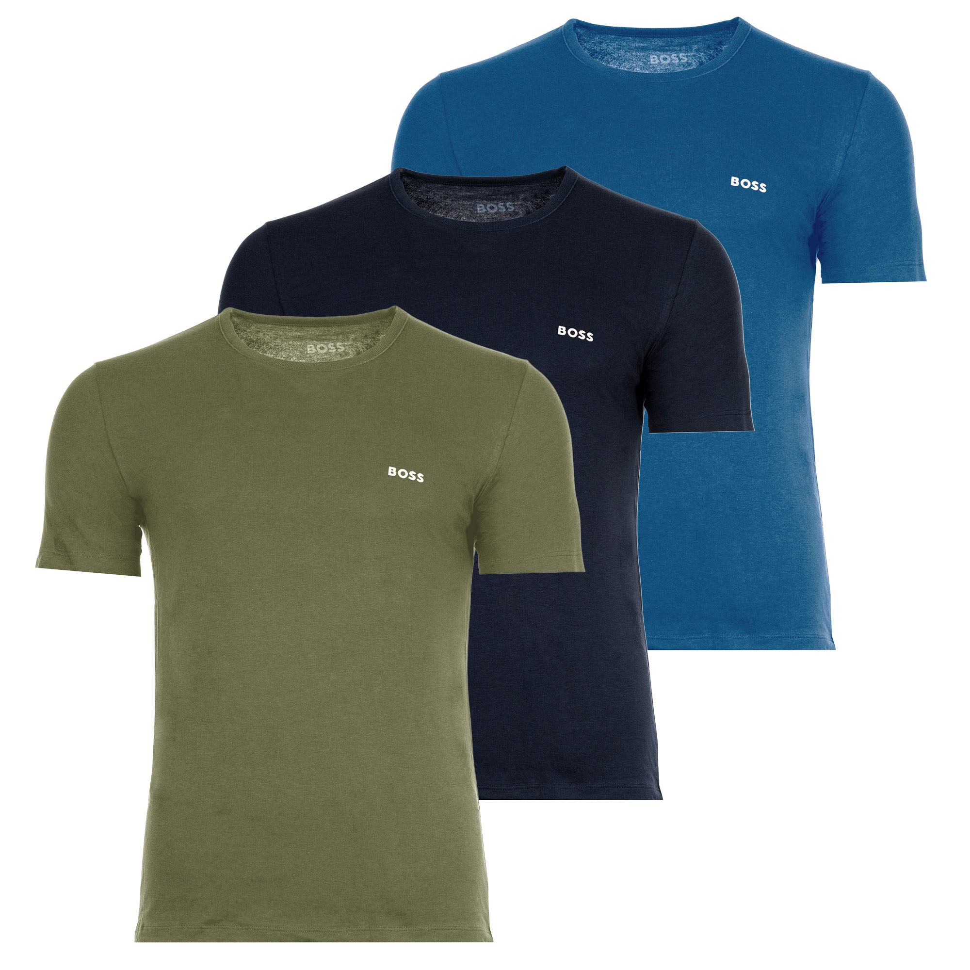 BOSS Herren T-Shirt, 3er Pack - Classic, Rundhals, Kurzarm, Baumwolle