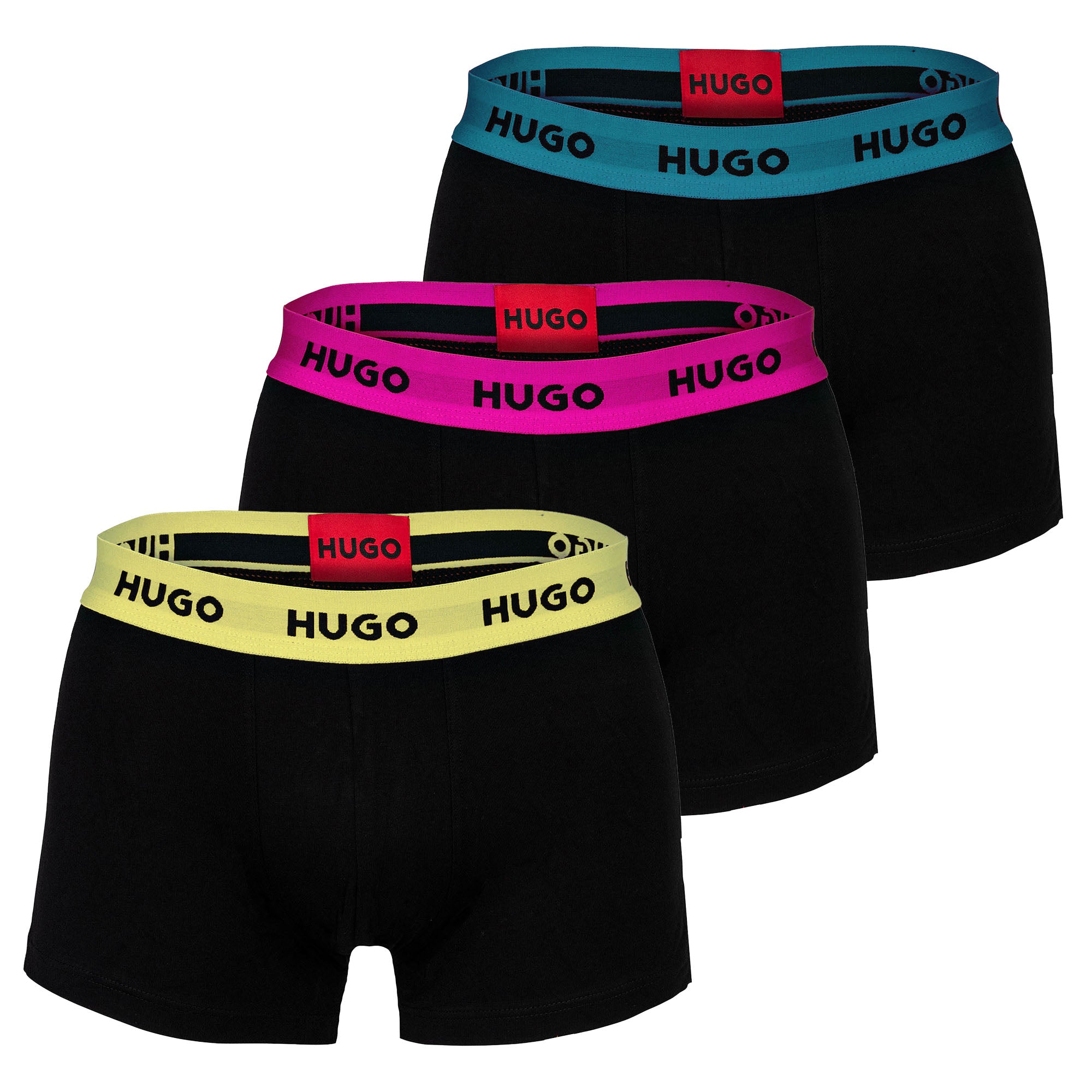 HUGO men's boxer shorts, 3-pack - TrunkTriplet, cotton stretch, logo