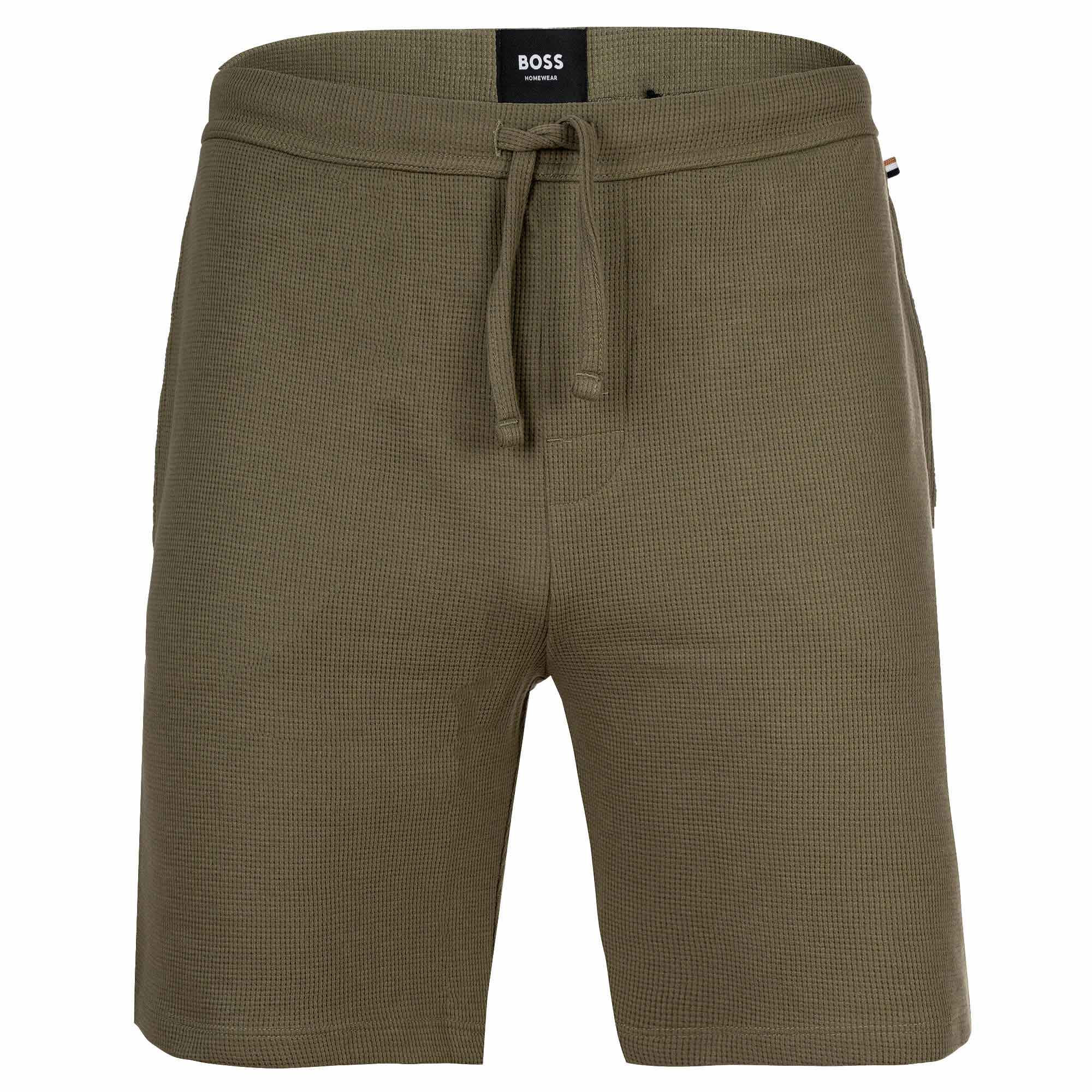 BOSS Herren Shorts, Waffeloptik - Waffle Short, Sweatshort, Logo, Baumwollmischung
