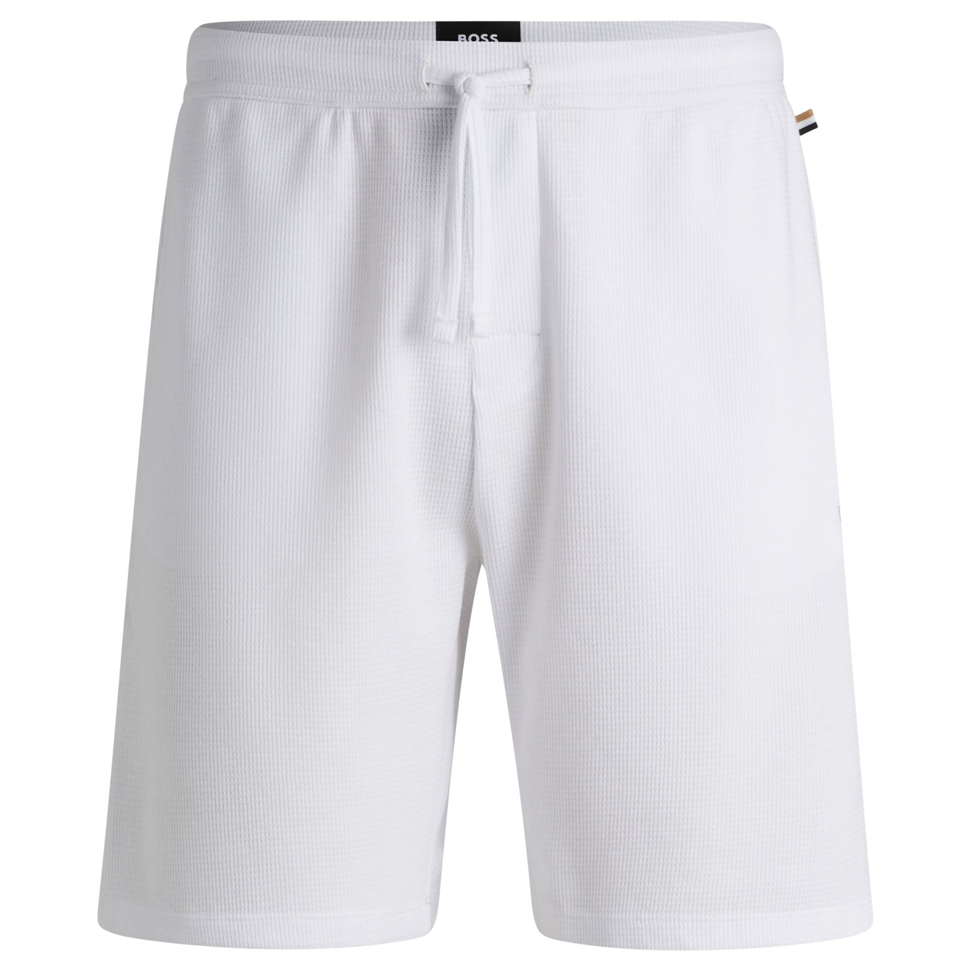 BOSS Herren Shorts, Waffeloptik - Waffle Short, Sweatshort, Logo, Baumwollmischung