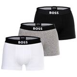 BOSS Herren Boxershorts, 3er Pack - Trunks, Boss One, Cotton Stretch, Logo