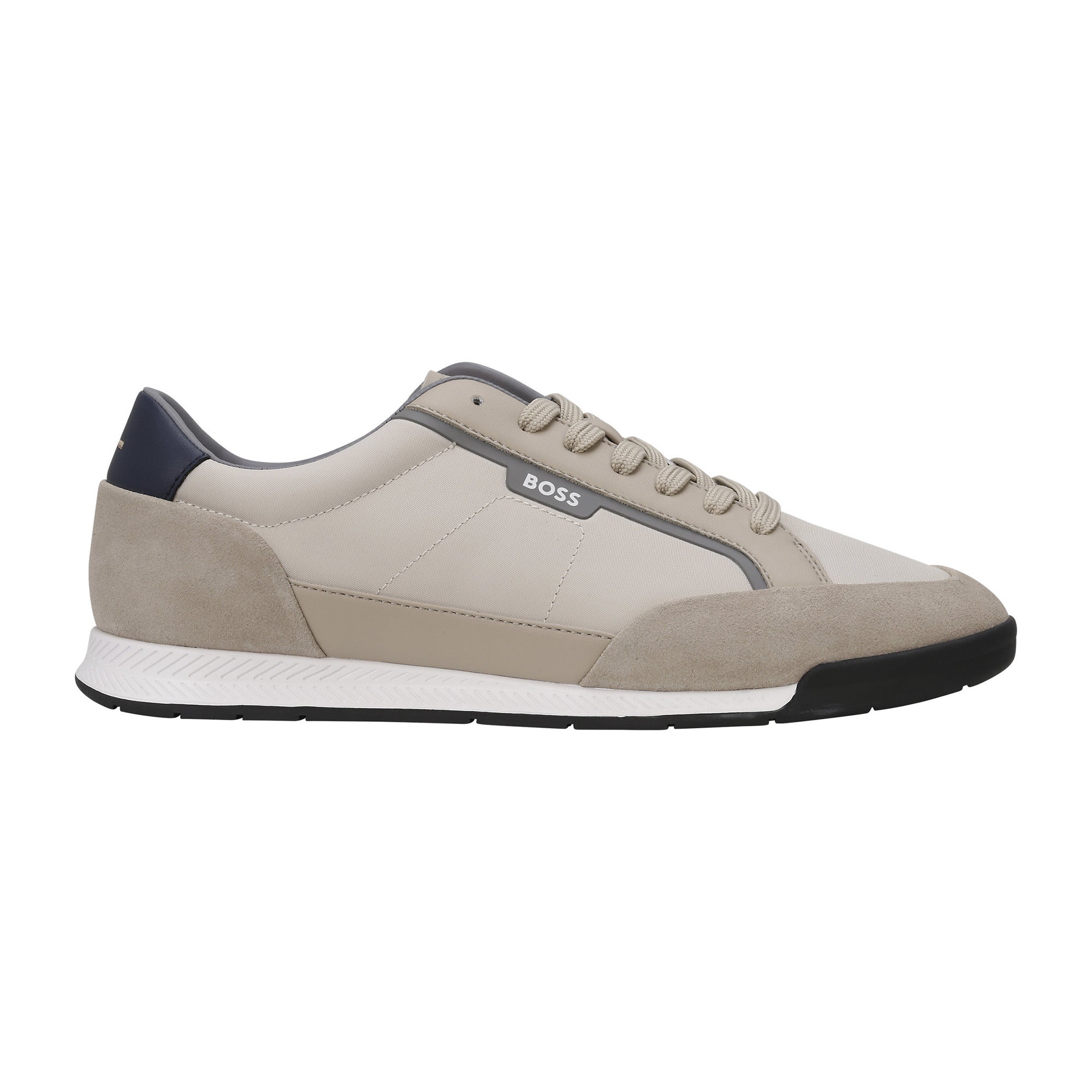 BOSS Herren Sneaker - Nitan txsd, Turnschuh, Material-Mix mit Veloursleder