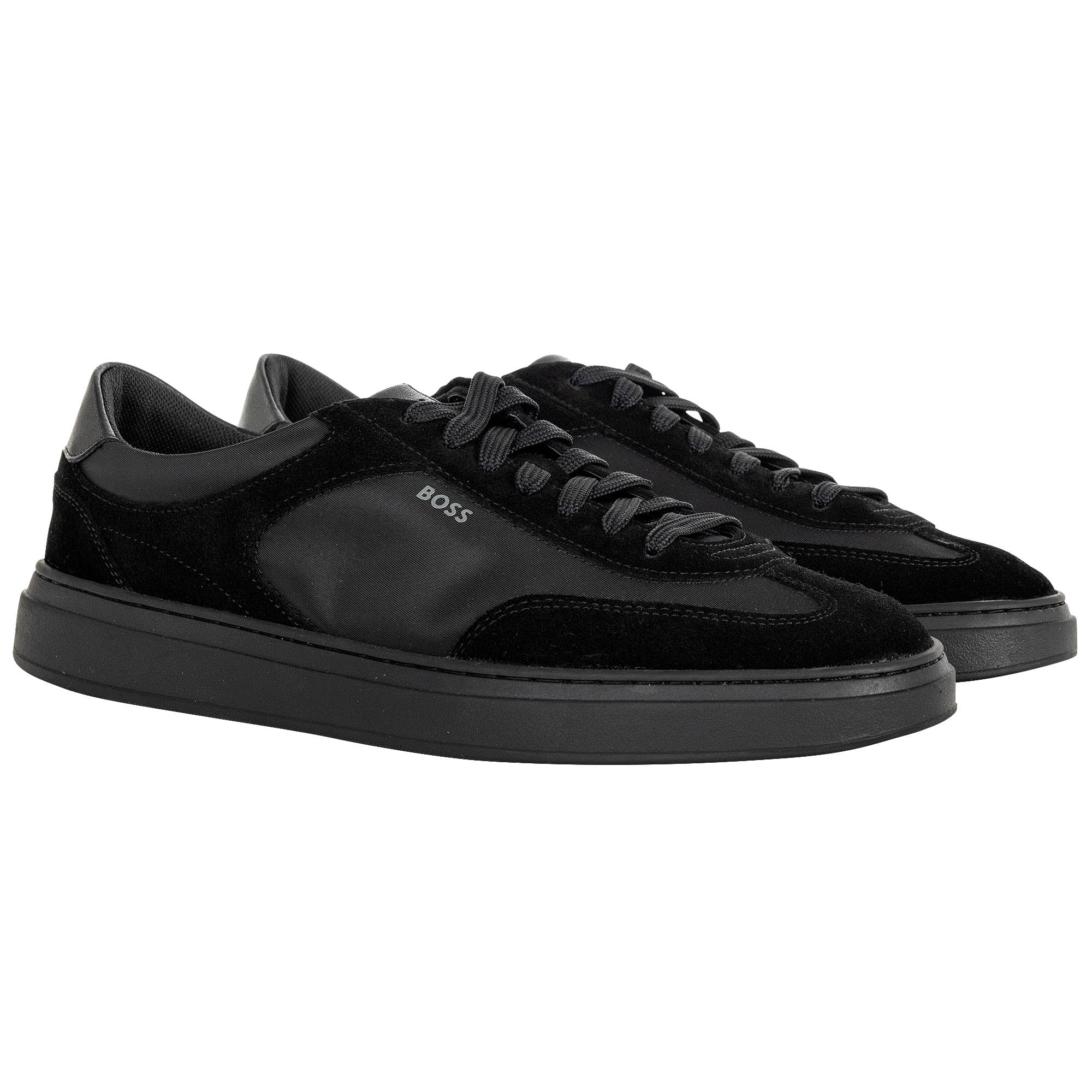 BOSS Herren Sneaker - Kieran Tenn sdnyn, Halbschuh, Materialmix mit Veloursleder-Besatz