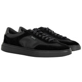 BOSS Herren Sneaker - Kieran Tenn sdnyn, Halbschuh, Materialmix mit Veloursleder-Besatz