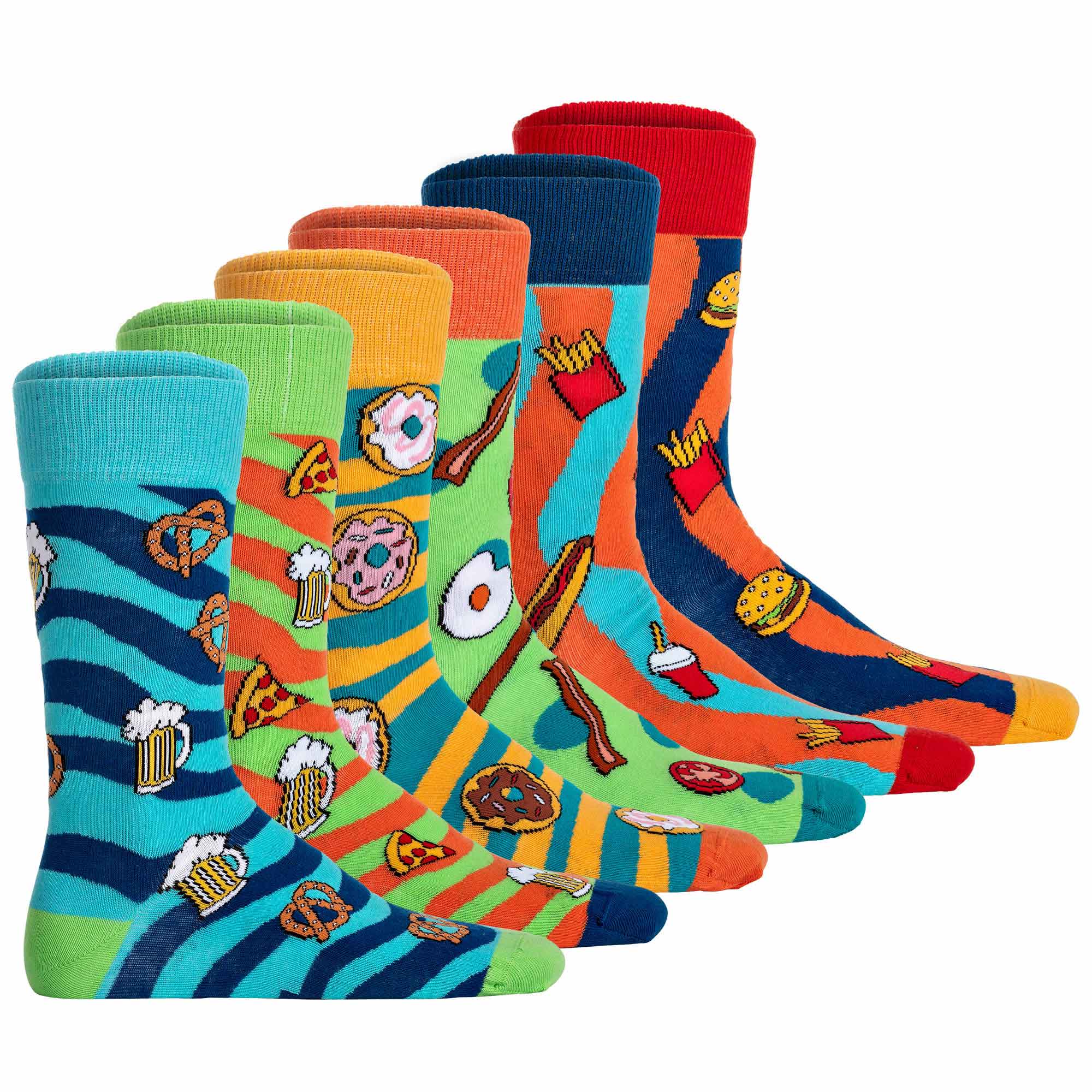 United Oddsocks Herren Socken, 6 Socken Pack - Strumpf, Mottomotive