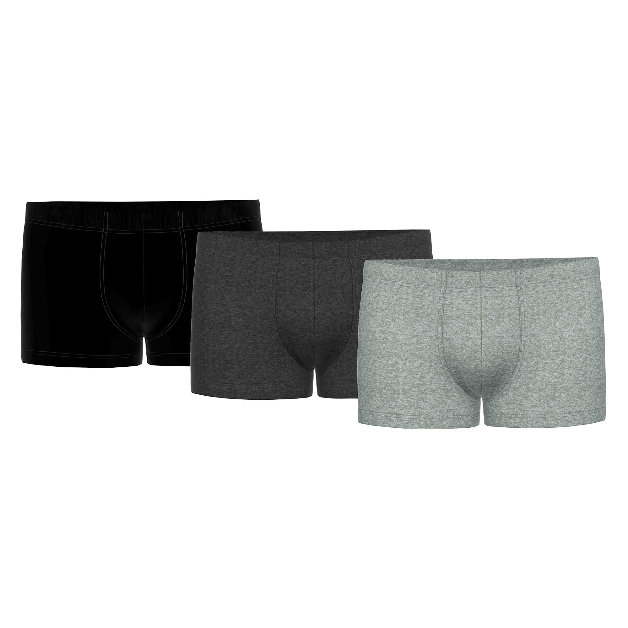 Seidensticker Herren Boxershorts, 3er Pack - Trunk 3-Pack, Single Jersey, Baumwollmischung, einfarbig