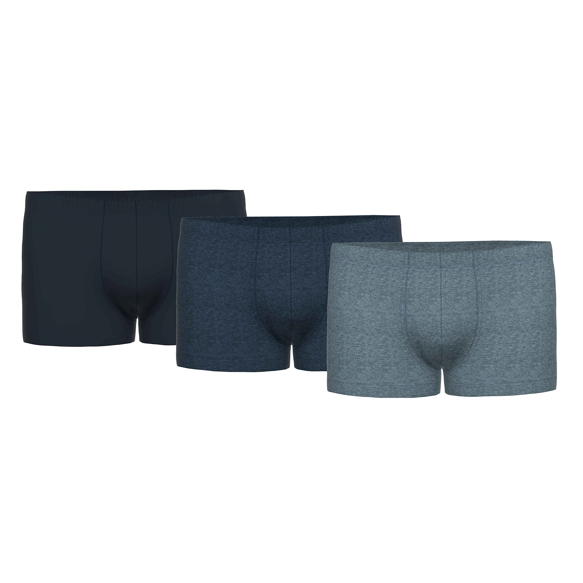 Seidensticker Men boxer shorts, pack of 3 – Trunk 3-pack, single jersey, cotton blend, plain colour
