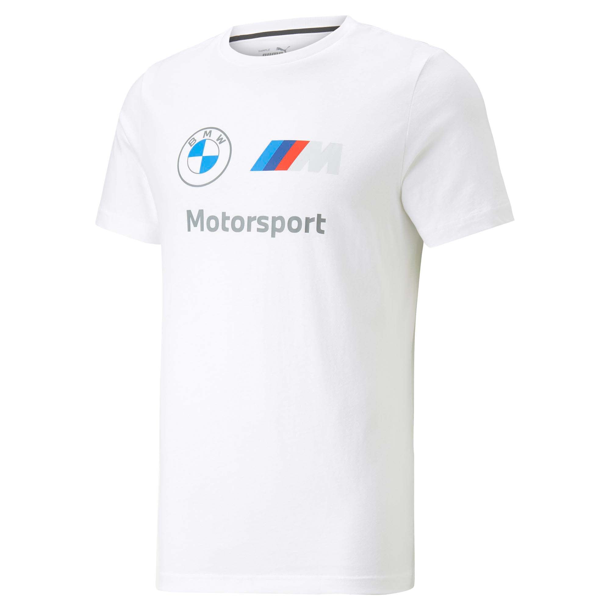 PUMA Herren T-Shirt - BMW Motorsport ESS Logo Tee, Baumwolle, Rundhals, Logo, kurz, einfarbig