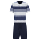 hajo Herren Schlafanzug, kurz - Klima-Komfort, Pyjama, Rundhals, Shorty, Baumwoll-Mix