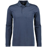 RAGMAN Herren Langarm-Poloshirt - Soft Knit Polo Knopf Langarm, Baumwollmischung, Knopfleiste, Easy Care