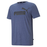 PUMA Herren Sport T-Shirt - ESS Essentials Heather Tee, Rundhals, Kurzarm, uni