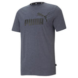 PUMA Herren Sport T-Shirt - ESS Essentials Heather Tee, Rundhals, Kurzarm, uni