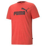 PUMA Herren Sport T-Shirt - ESS Essentials Heather Tee, Rundhals, Kurzarm, uni