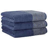 CAWÖ Gästetuch, 3er Pack - Luxury Home, C Two-Tone, Walkfrottier