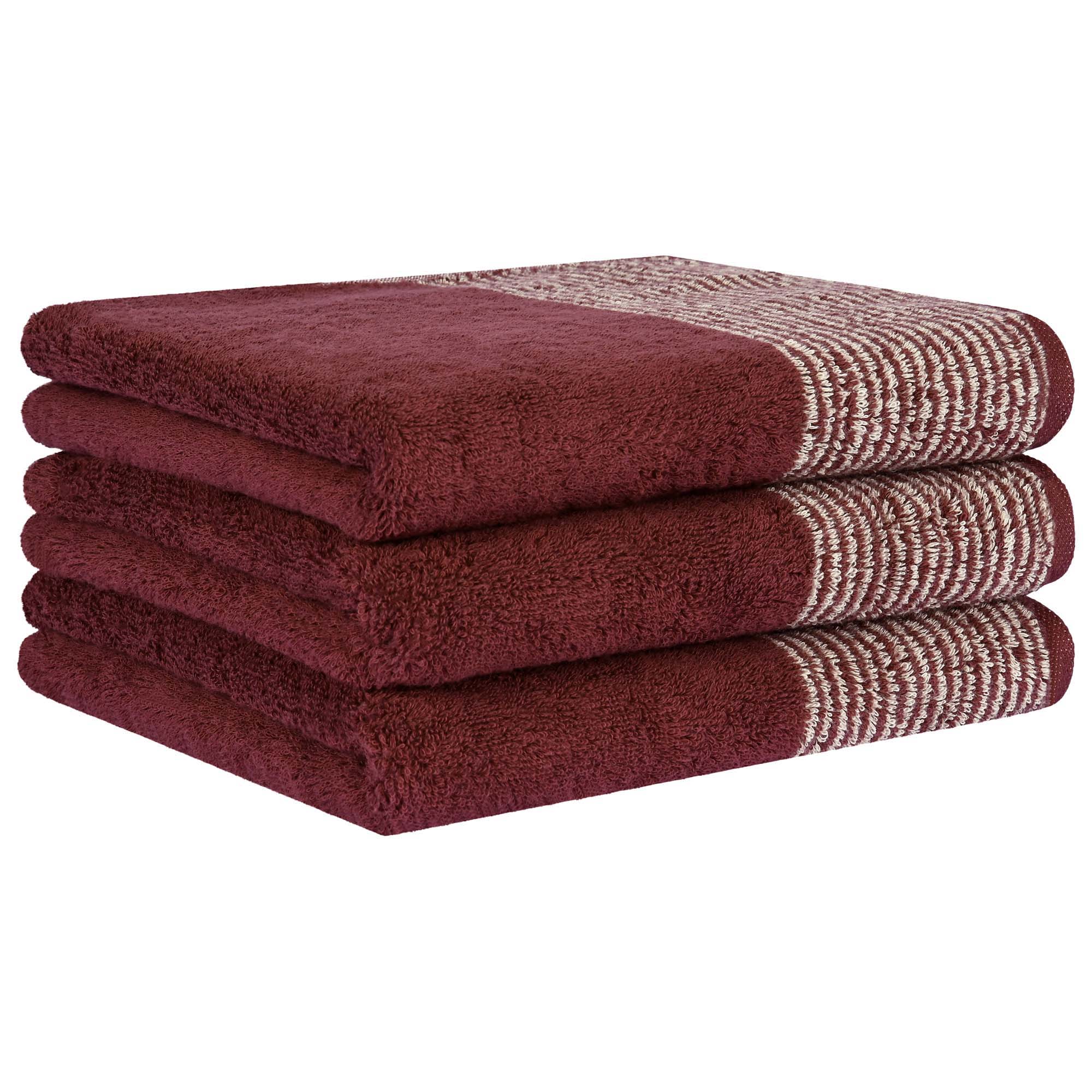 CAWÖ Gästetuch, 3er Pack - Luxury Home, C Two-Tone, Walkfrottier