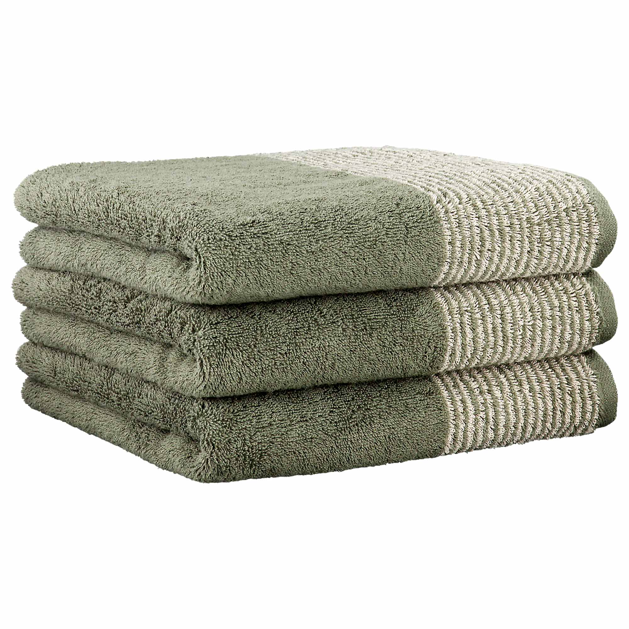 CAWÖ Handtuch, 3er Pack - Luxury Home, C Two-Tone, Walkfrottier