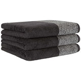 CAWÖ Gästetuch, 3er Pack - Luxury Home, C Two-Tone, Walkfrottier