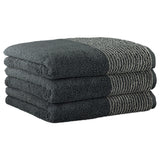 CAWÖ Handtuch, 3er Pack - Luxury Home, C Two-Tone, Walkfrottier