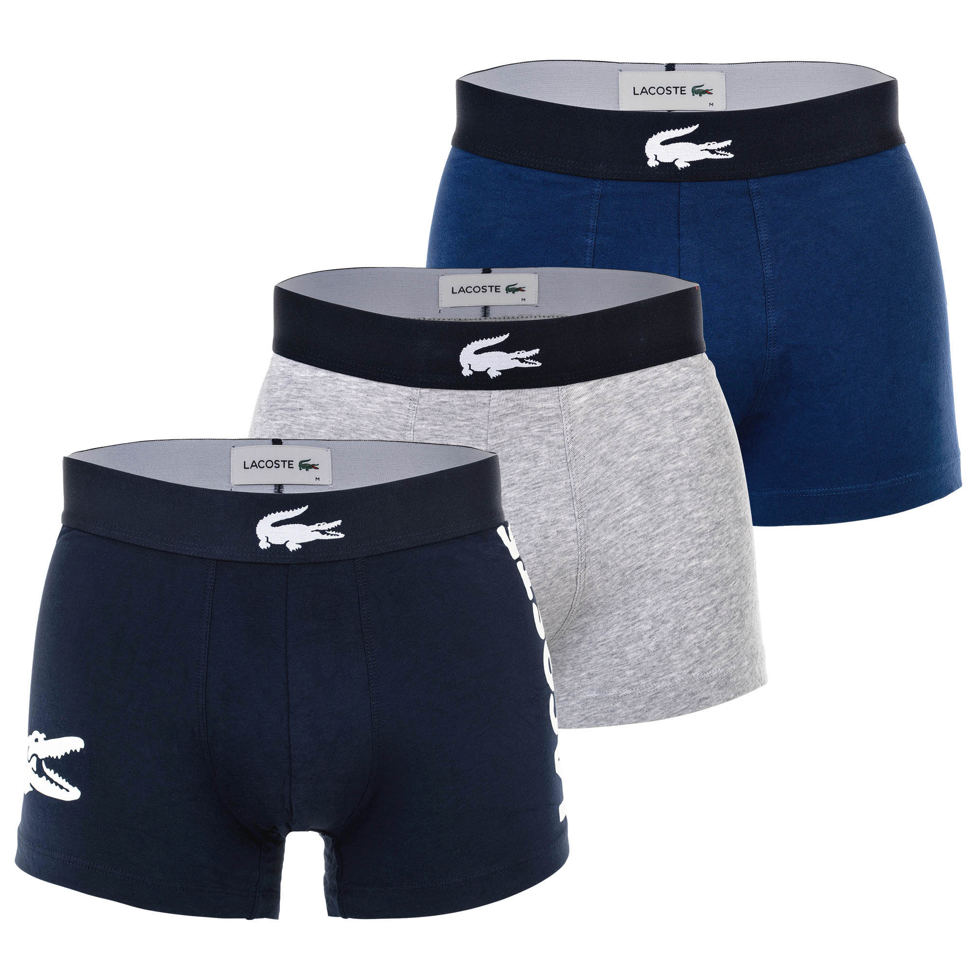 LACOSTE Men's Boxer Trunk, Big Croc Print, Cotton Stretch