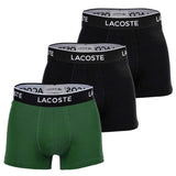 LACOSTE Herren Boxershorts, 3er Pack - Trunks, Casual, Cotton Stretch, Logobund