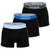 LACOSTE Herren Boxershorts, 3er Pack - Trunks, Casual, Cotton Stretch, Logobund