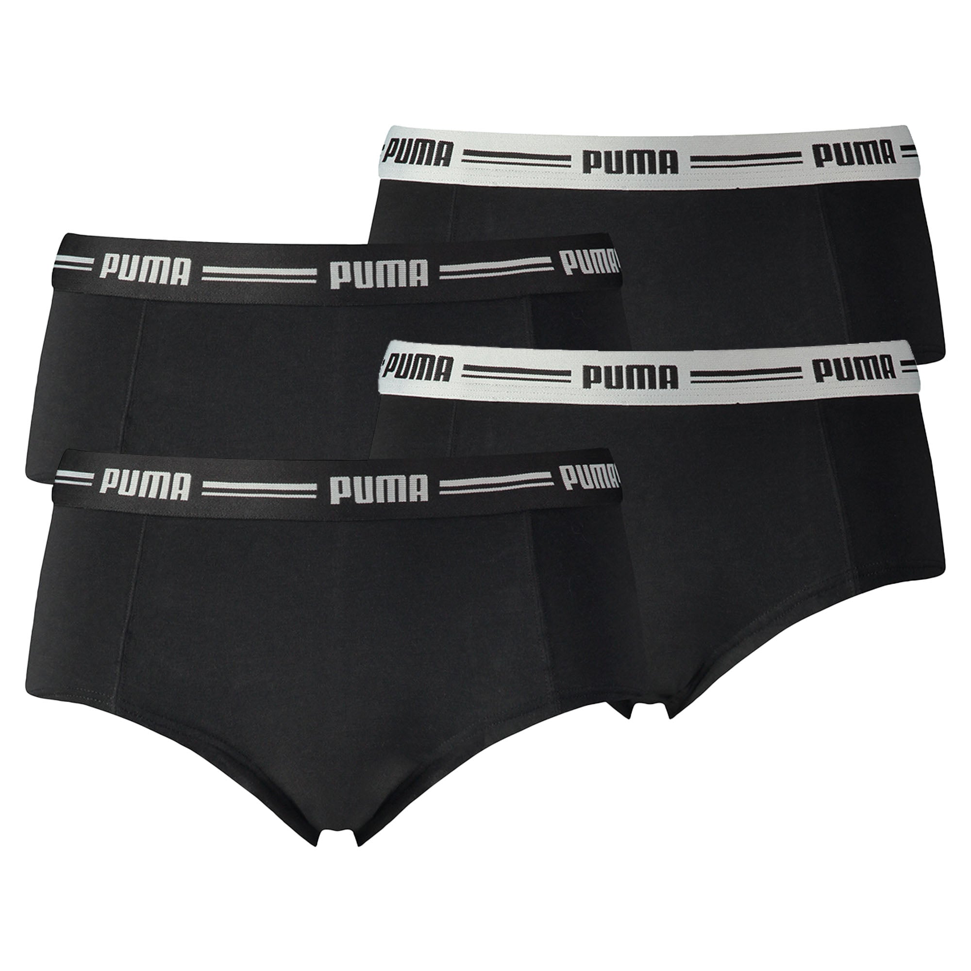 PUMA Damen Mini Shorts - Iconic, Soft Cotton Modal Stretch, 4er Pack