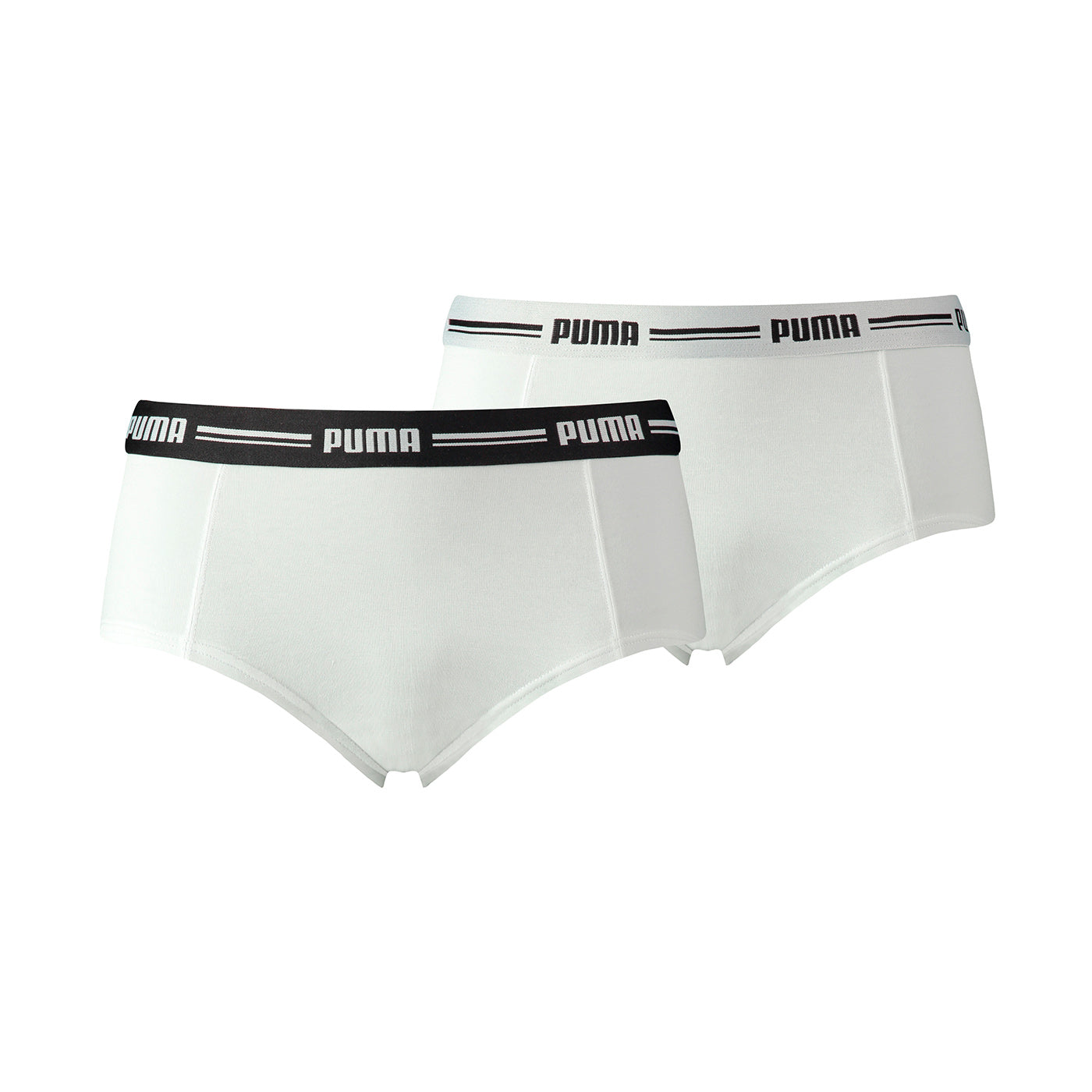 PUMA Damen Mini Shorts - Iconic, Soft Cotton Modal Stretch, 2er Pack