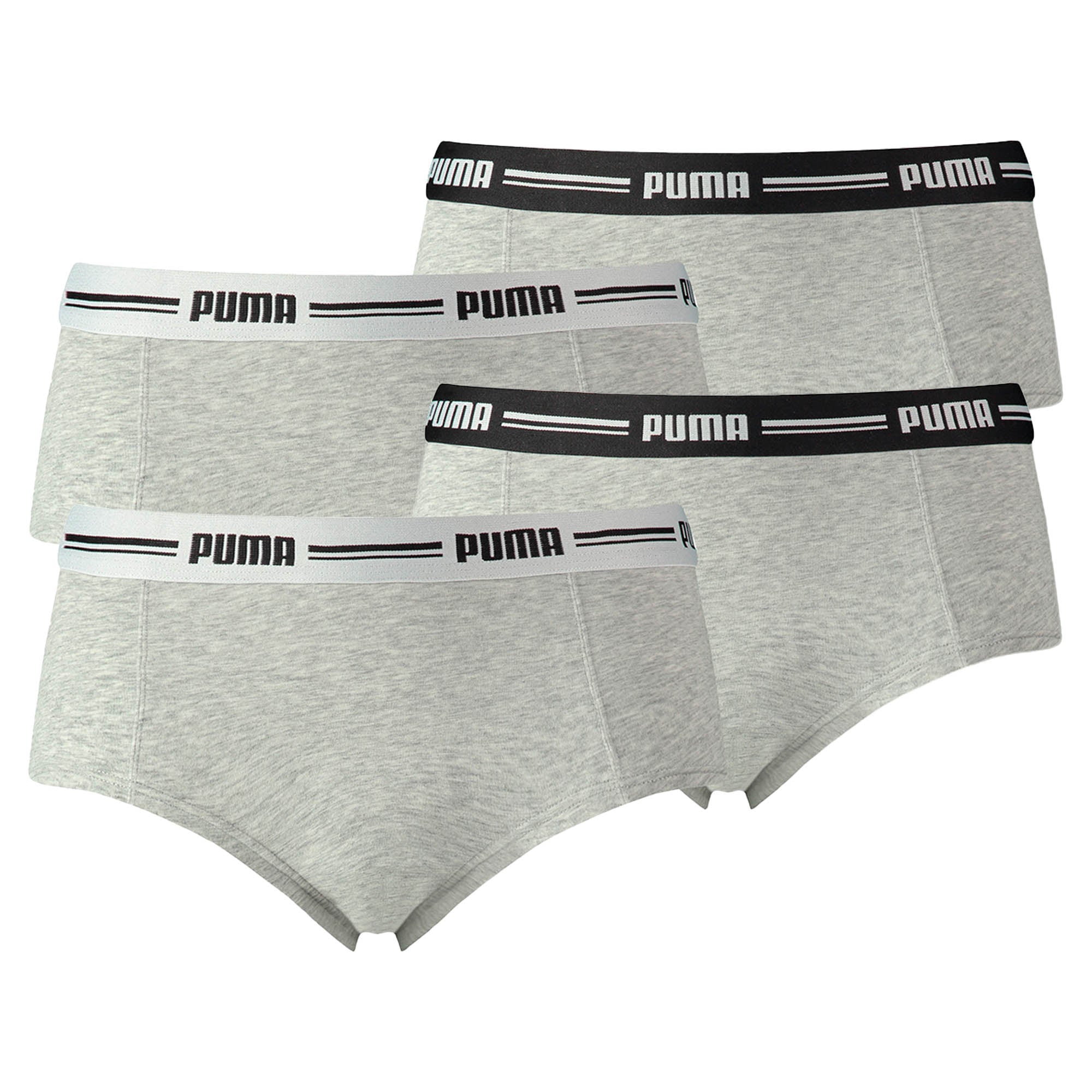 PUMA Damen Mini Shorts - Iconic, Soft Cotton Modal Stretch, 4er Pack