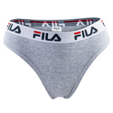 FILA Damen Brazilian Slip - Panty, Logo-Bund, Cotton Stretch, einfarbig, XS-XL