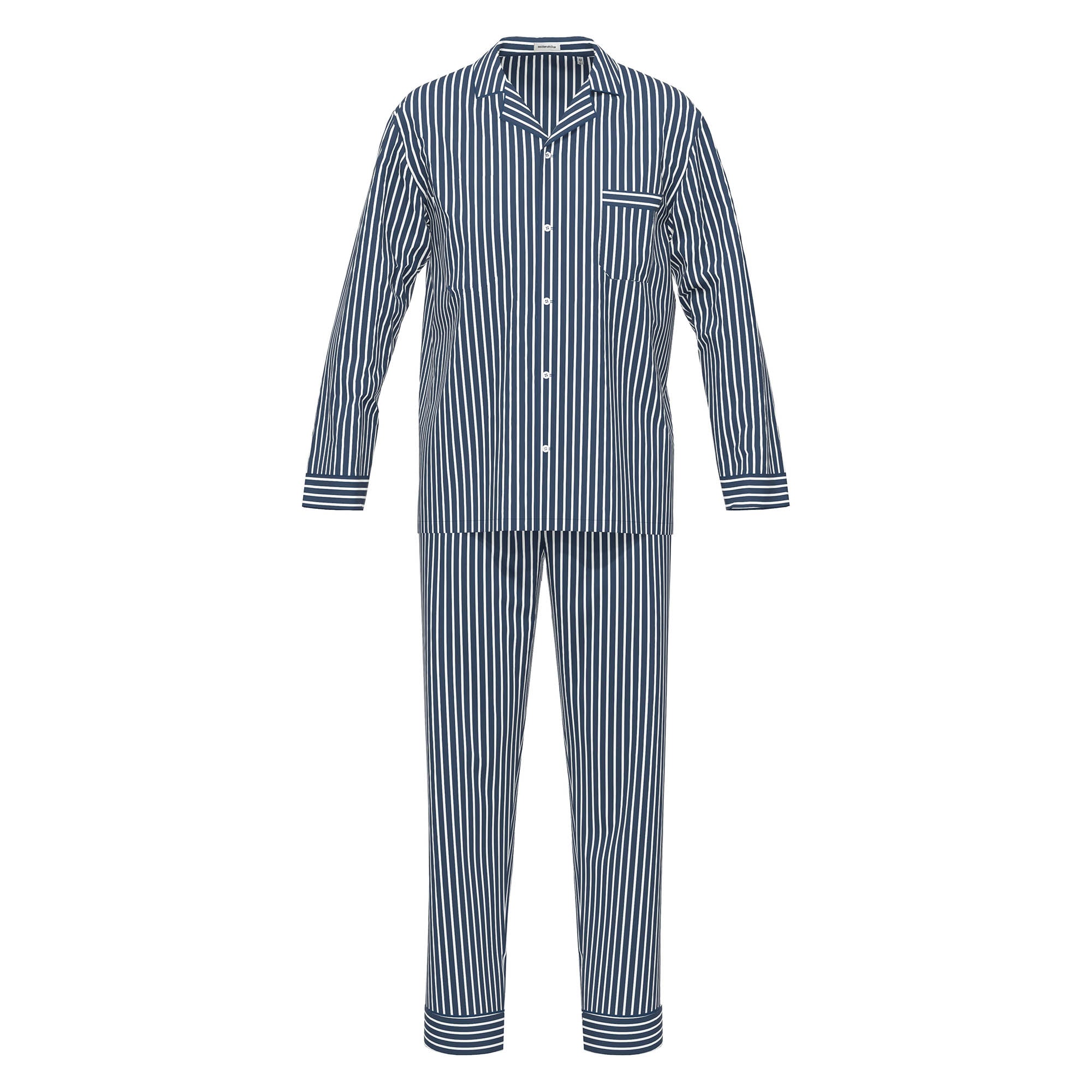 Seidensticker Men Pyjamas, Long - Classic Pyjama Set, Woven Pyjamas, Button Placket, Cotton
