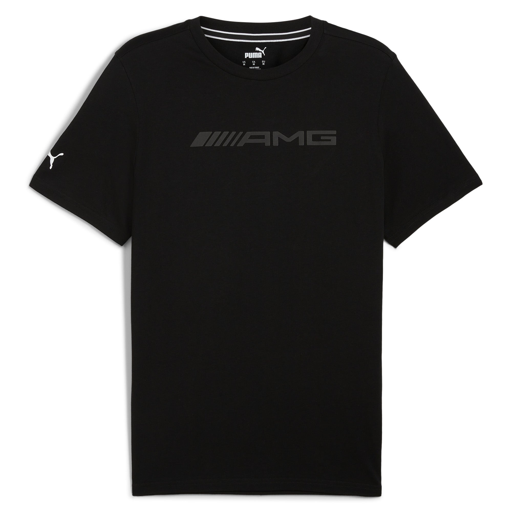 PUMA Herren T-Shirt - AMG Logo Tee, Motorsport, Kurzarm, Logo-Print, Baumwolle