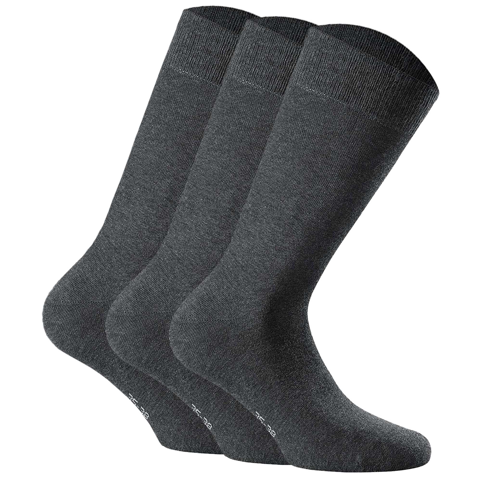 Rohner Basic Unisex Socken, 3er Pack - Cotton II, Kurzsocken, Basic, einfarbig