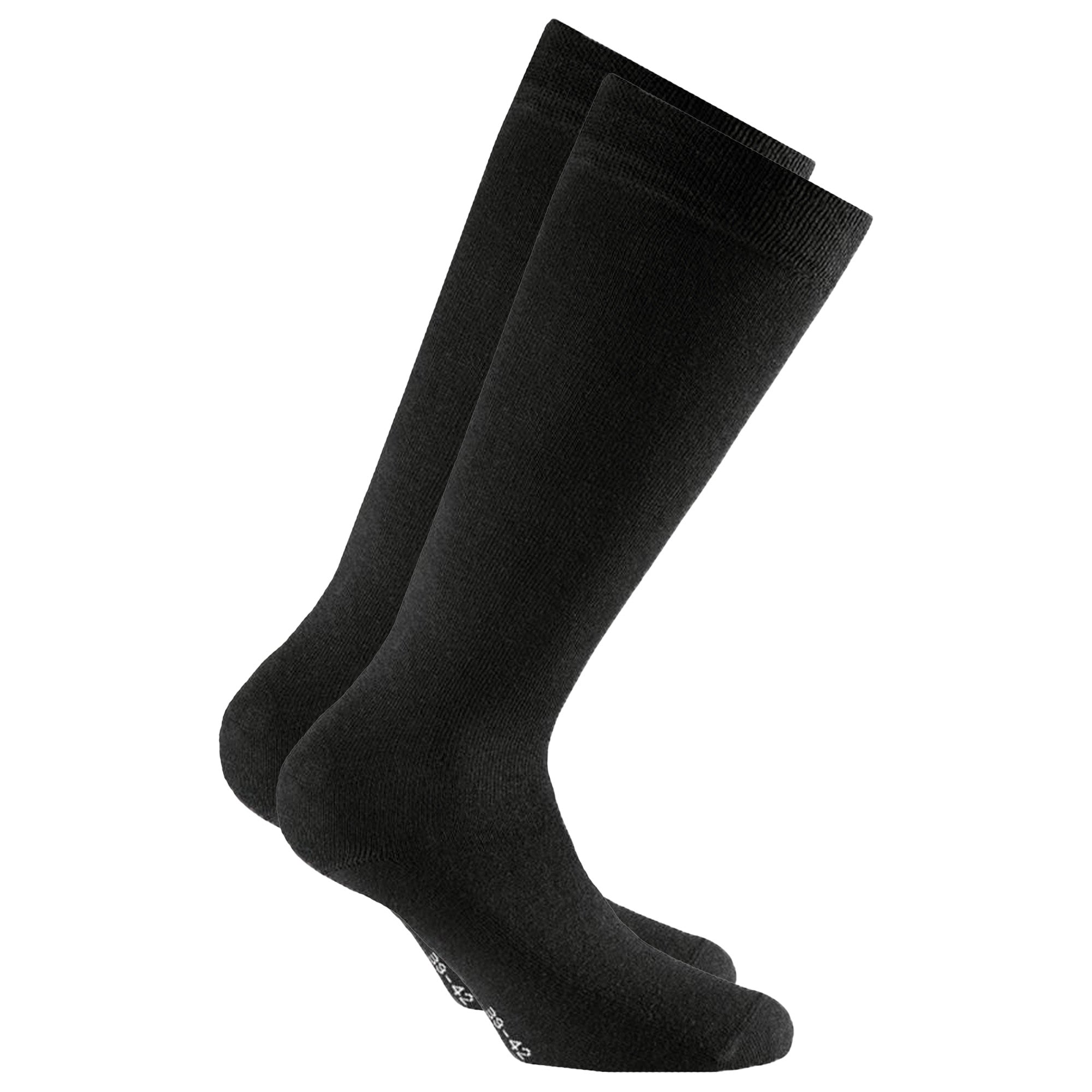 Rohner Basic Unisex Kniestrümpfe, 2er Pack - Cotton II Long, Socken, Baumwoll-Mix