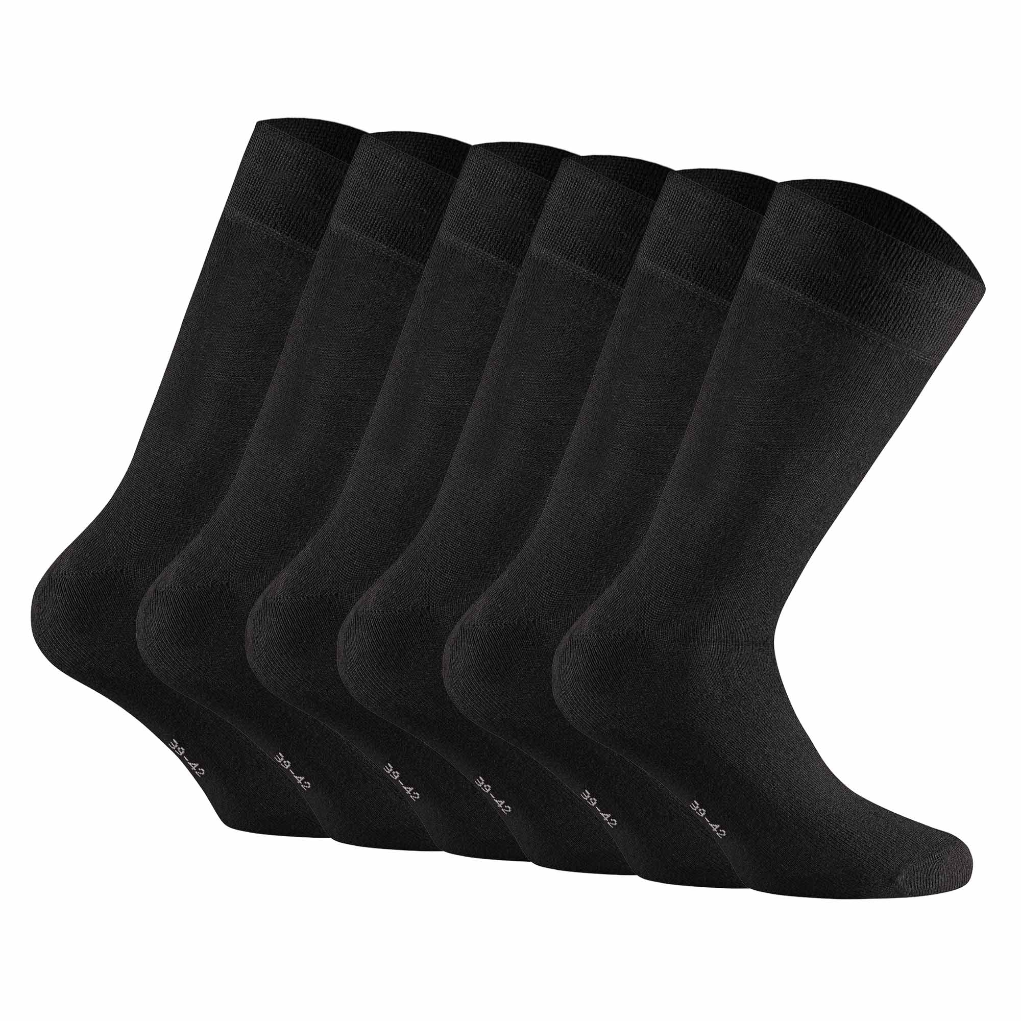 Rohner Basic Unisex Socken, 6er Pack - Cotton, Kurzsocken, einfarbig
