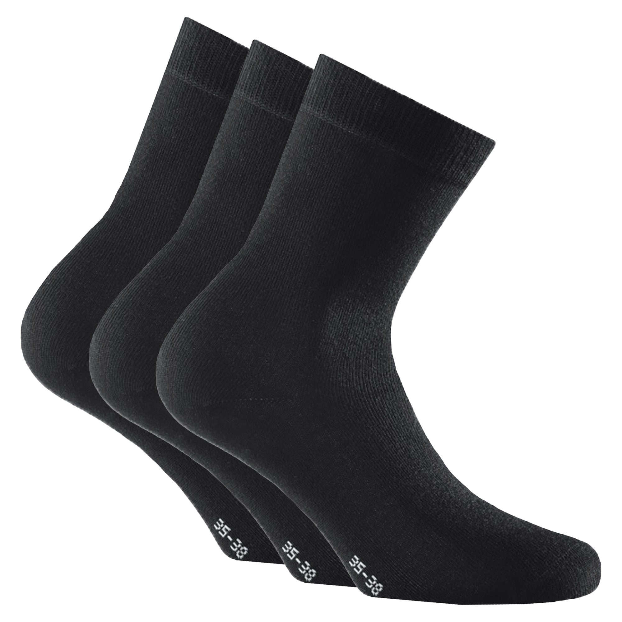 Rohner Basic unisex socks, 3-pack - Soft Touch, short socks, viscose mix