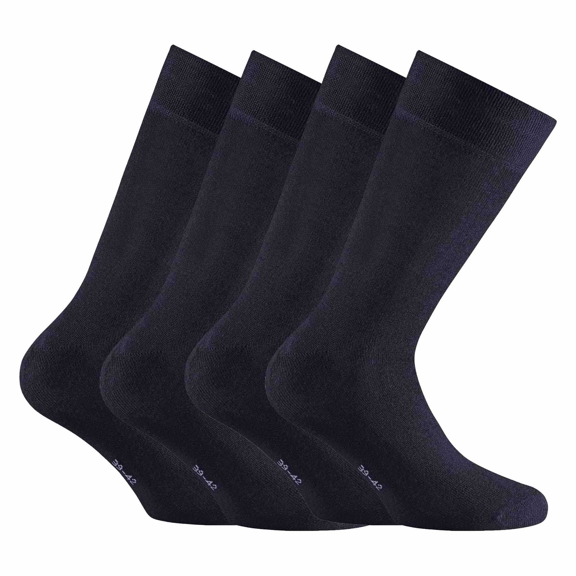 Rohner Basic Unisex Socken, 4er Pack - Bambus, Kurzsocken