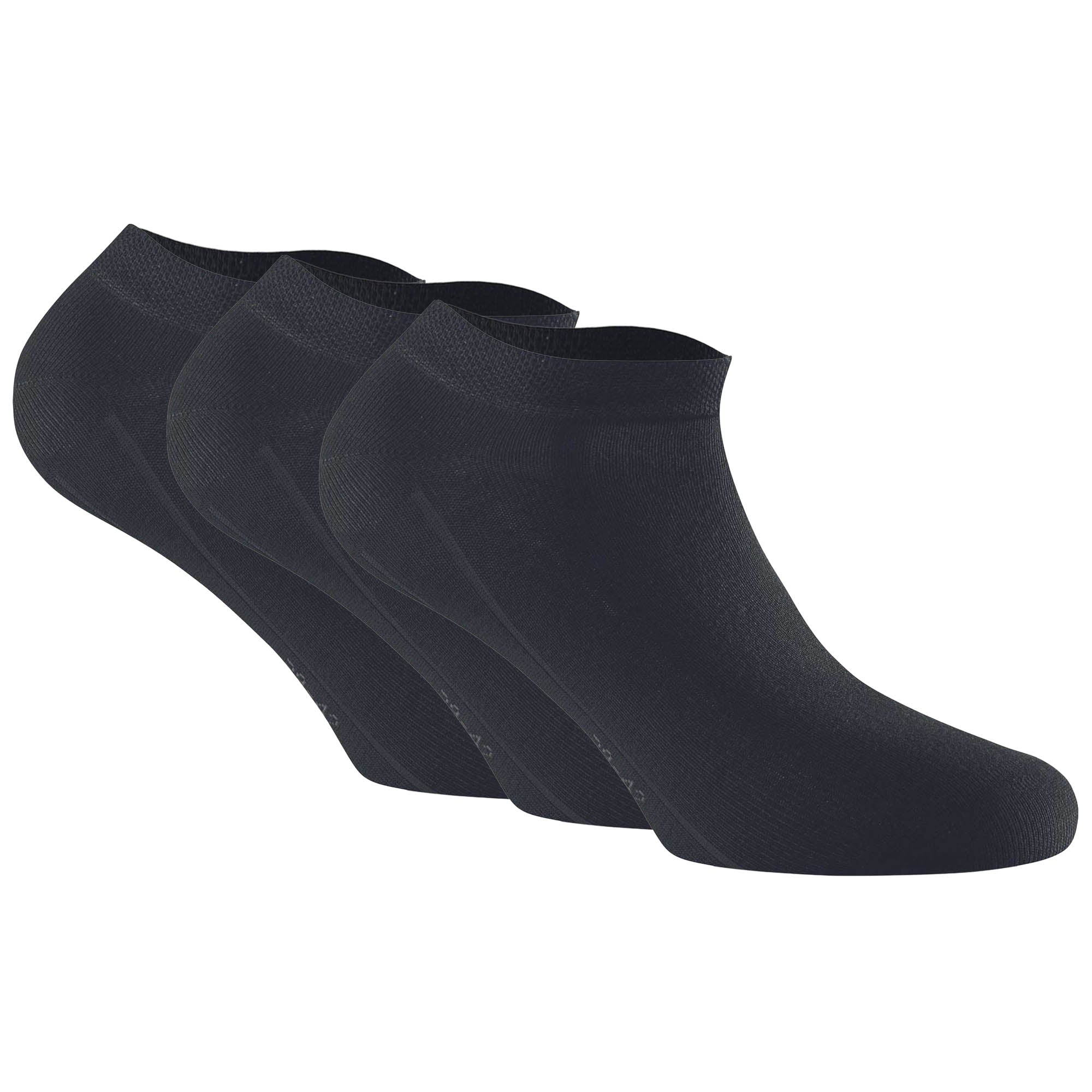 Rohner Basic Unisex Sneaker Socken, 3er Pack - Bambus