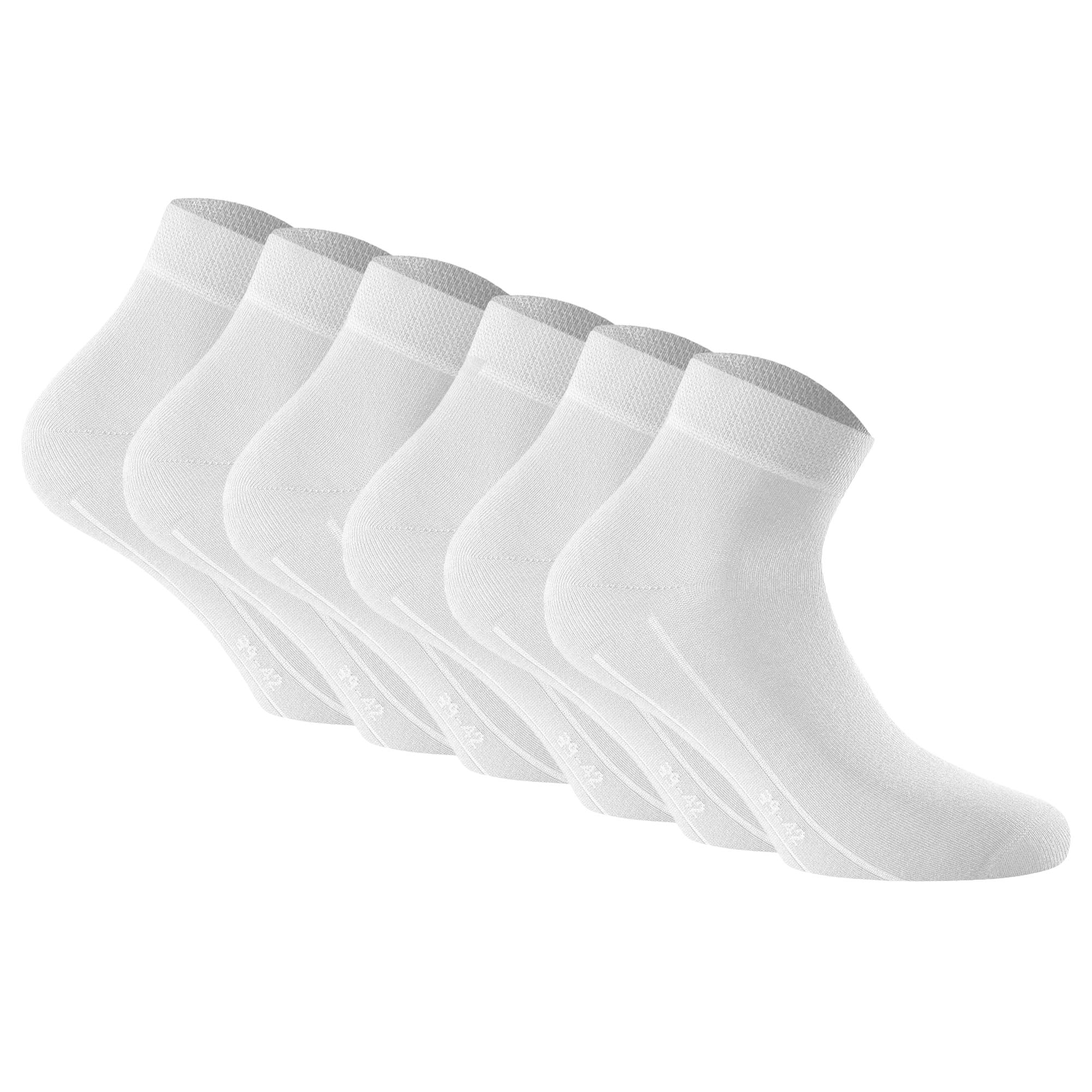 Rohner Basic Unisex Quarter Socken, 6er Pack - Sneaker Plus, Baumwolle