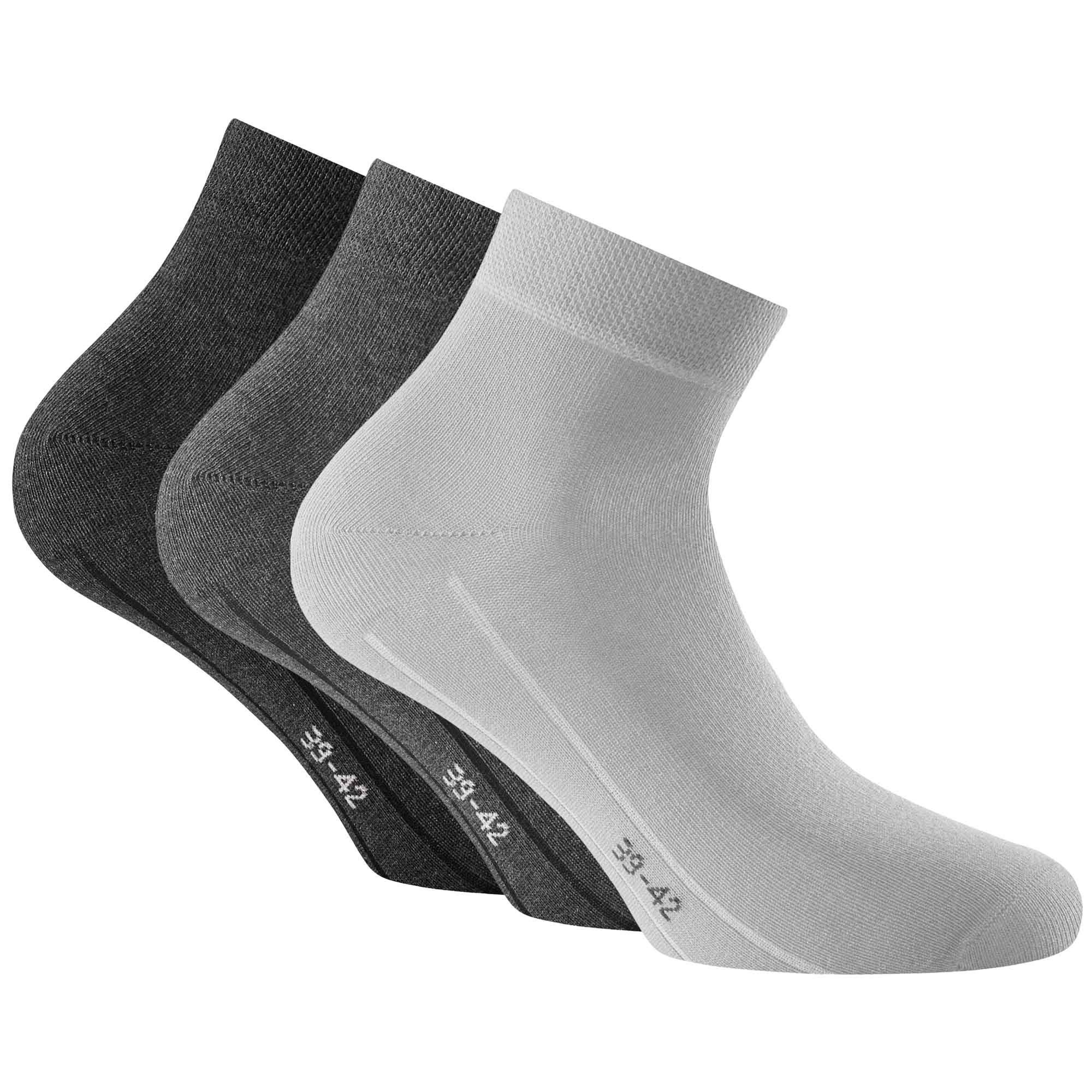 Rohner Basic Unisex Quarter Socken, Multipack - Sneaker Plus, Baumwolle