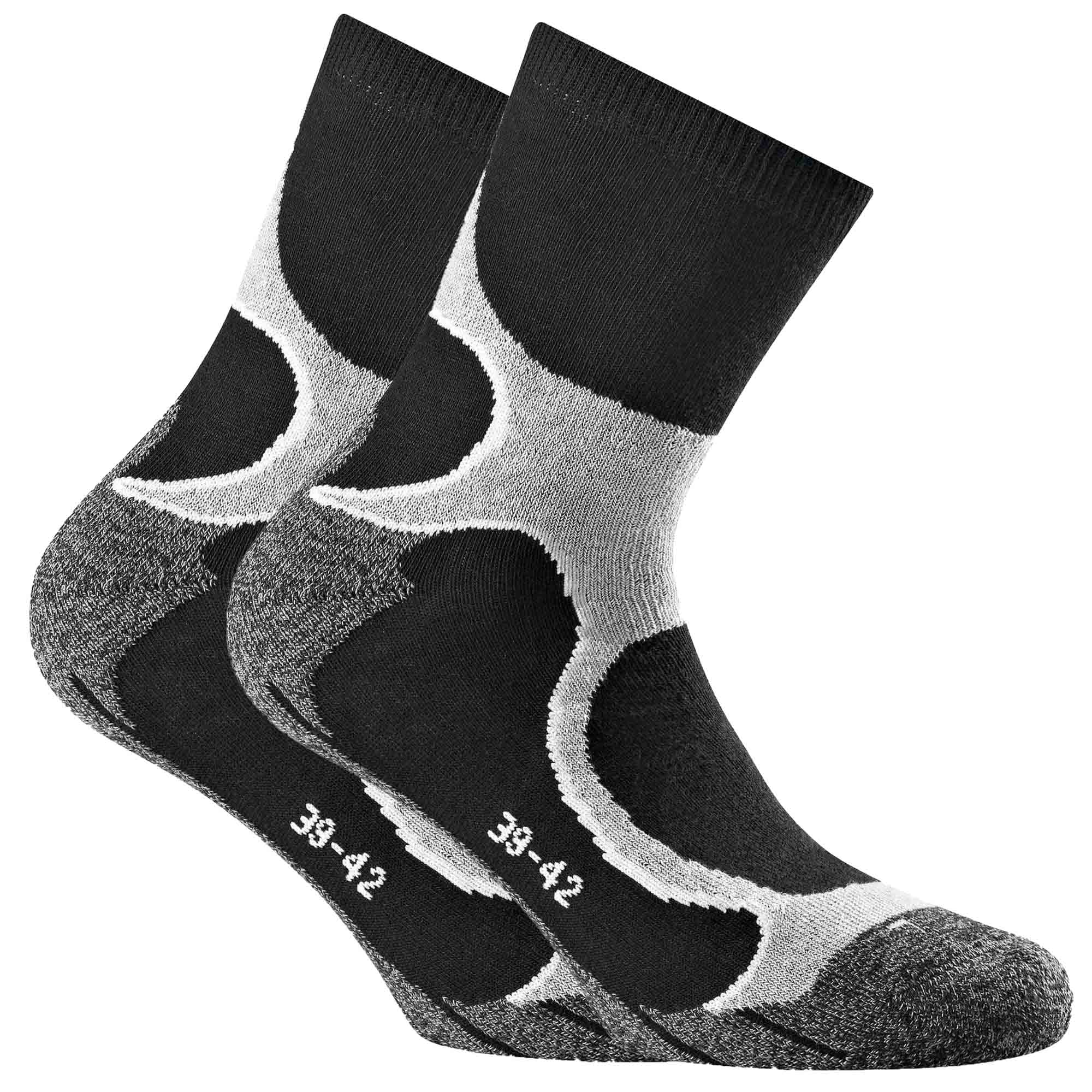 Rohner Basic Unisex Running Quarter Socken, 2er Pack - Sportsocken, Outdoor, Walking